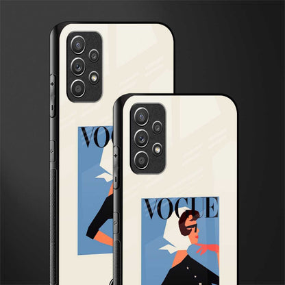 vogue lady glass case for samsung galaxy a32 4g image-2