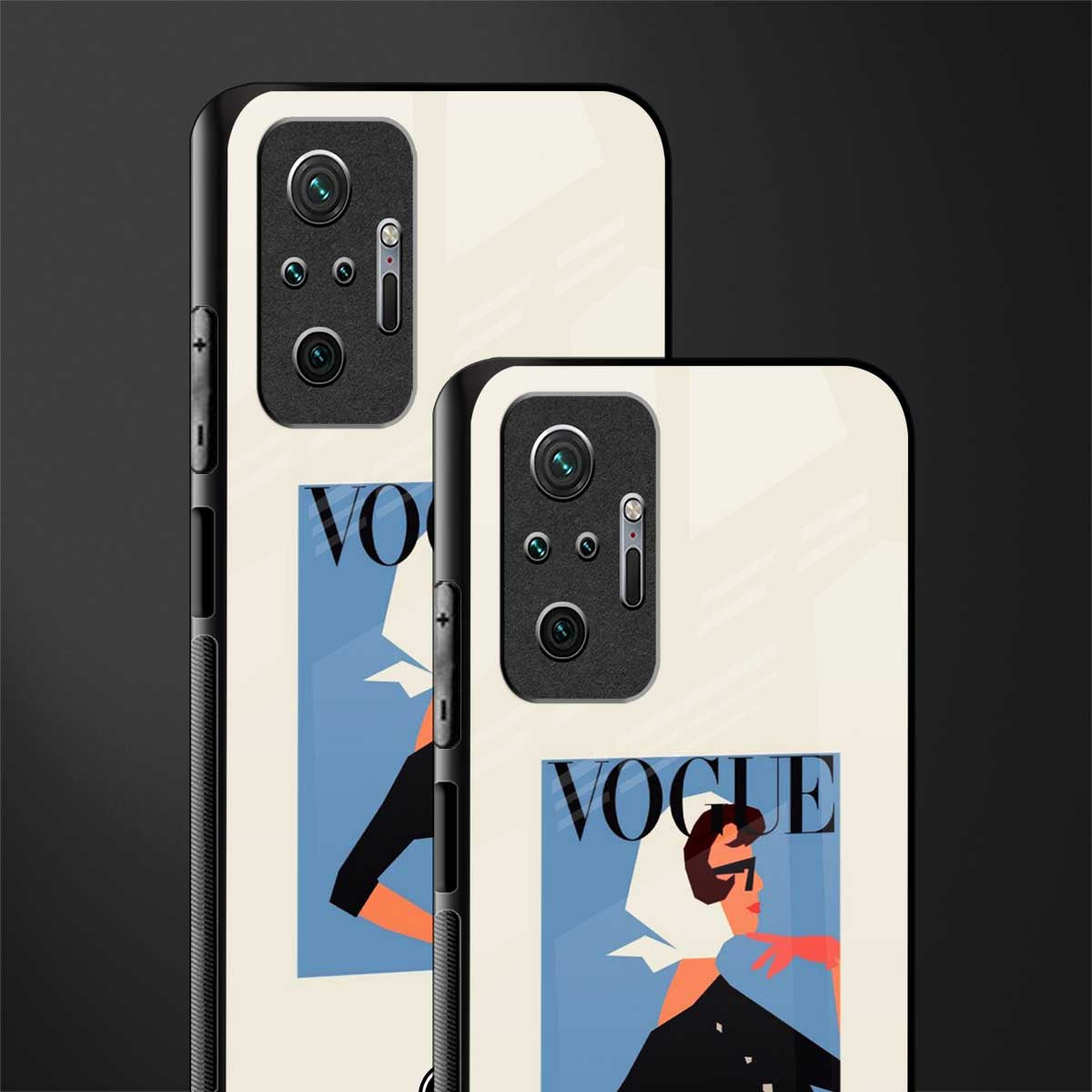 vogue lady glass case for redmi note 10 pro image-2