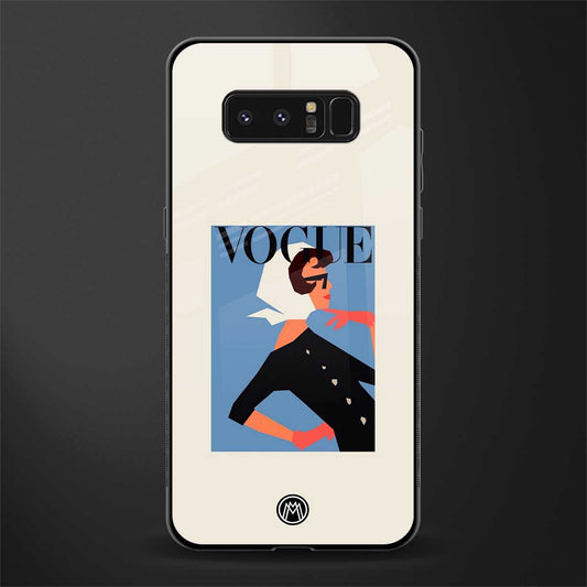 vogue lady glass case for samsung galaxy note 8 image