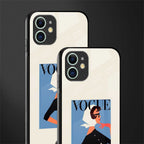 vogue lady glass case for iphone 11 image-2