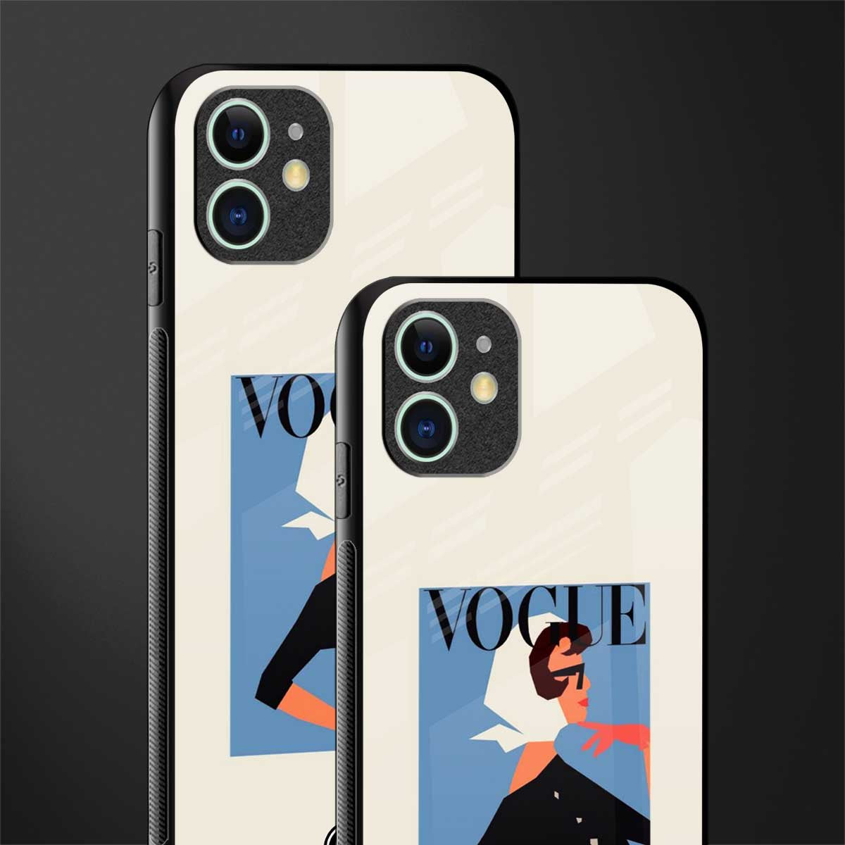 vogue lady glass case for iphone 11 image-2