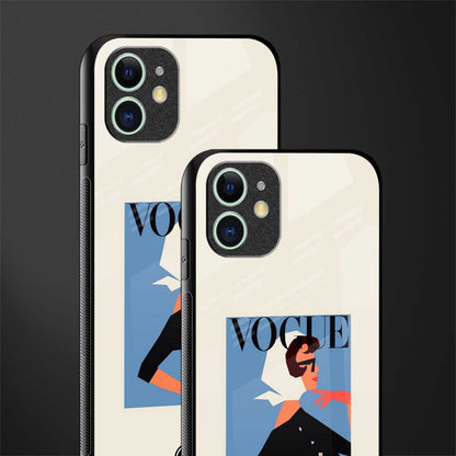 vogue lady glass case for iphone 12 image-2