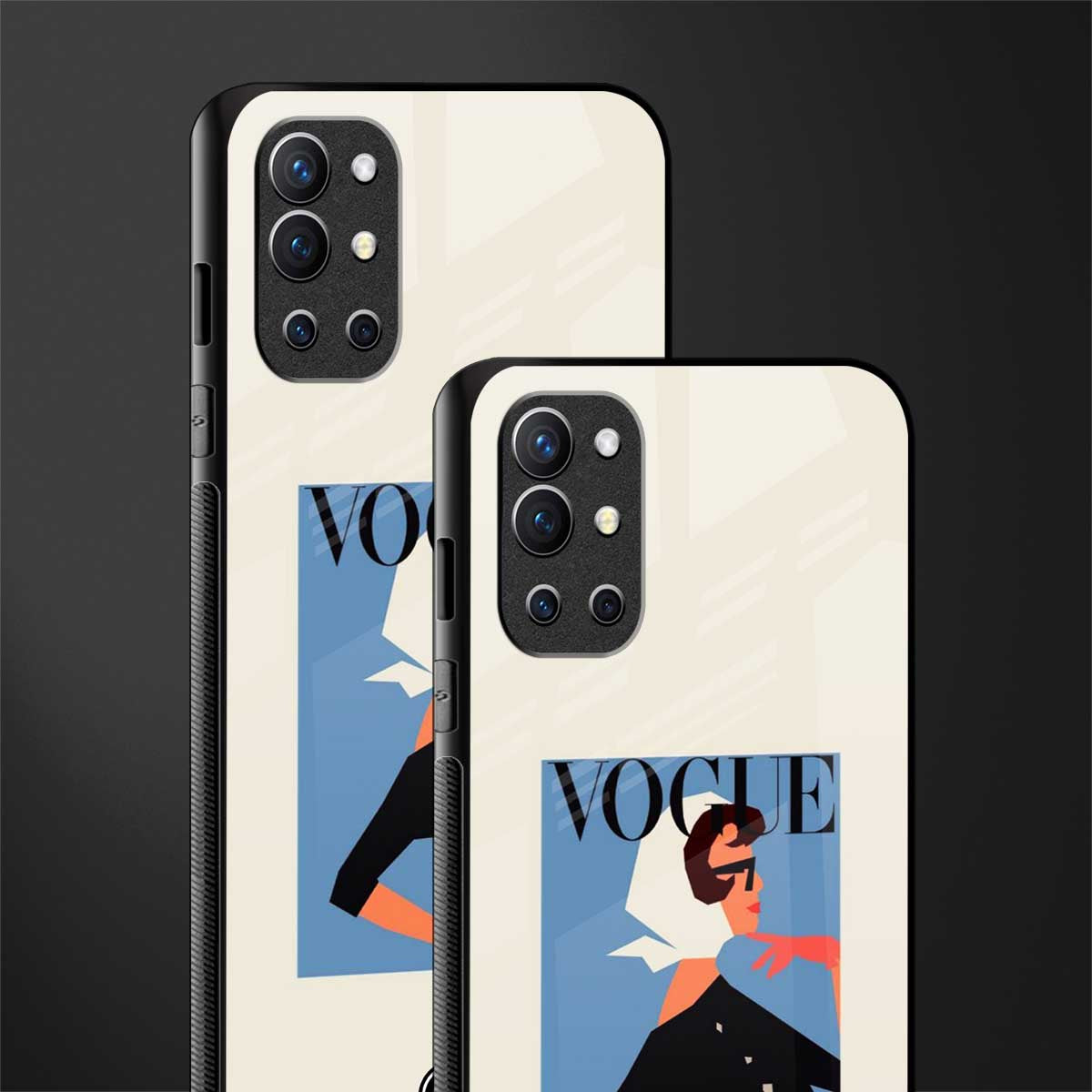 vogue lady glass case for oneplus 9r image-2