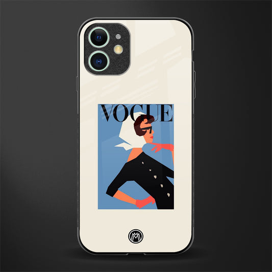 vogue lady glass case for iphone 12 mini image