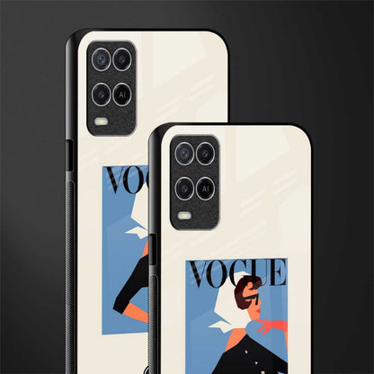 vogue lady glass case for oppo a54 image-2