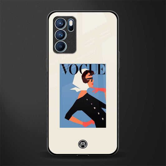 vogue lady glass case for oppo reno6 5g image