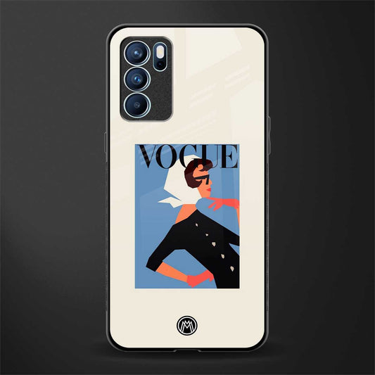 vogue lady glass case for oppo reno6 pro 5g image