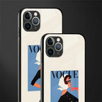 vogue lady glass case for iphone 11 pro max image-2