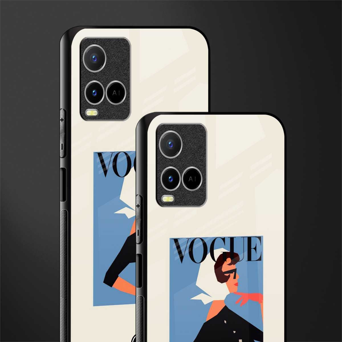 vogue lady glass case for vivo y21e image-2