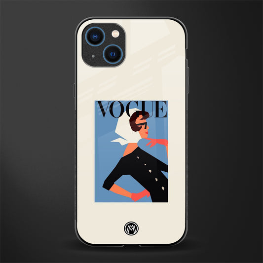 vogue lady glass case for iphone 14 image