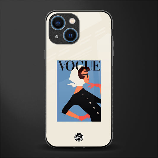 vogue lady glass case for iphone 13 mini image
