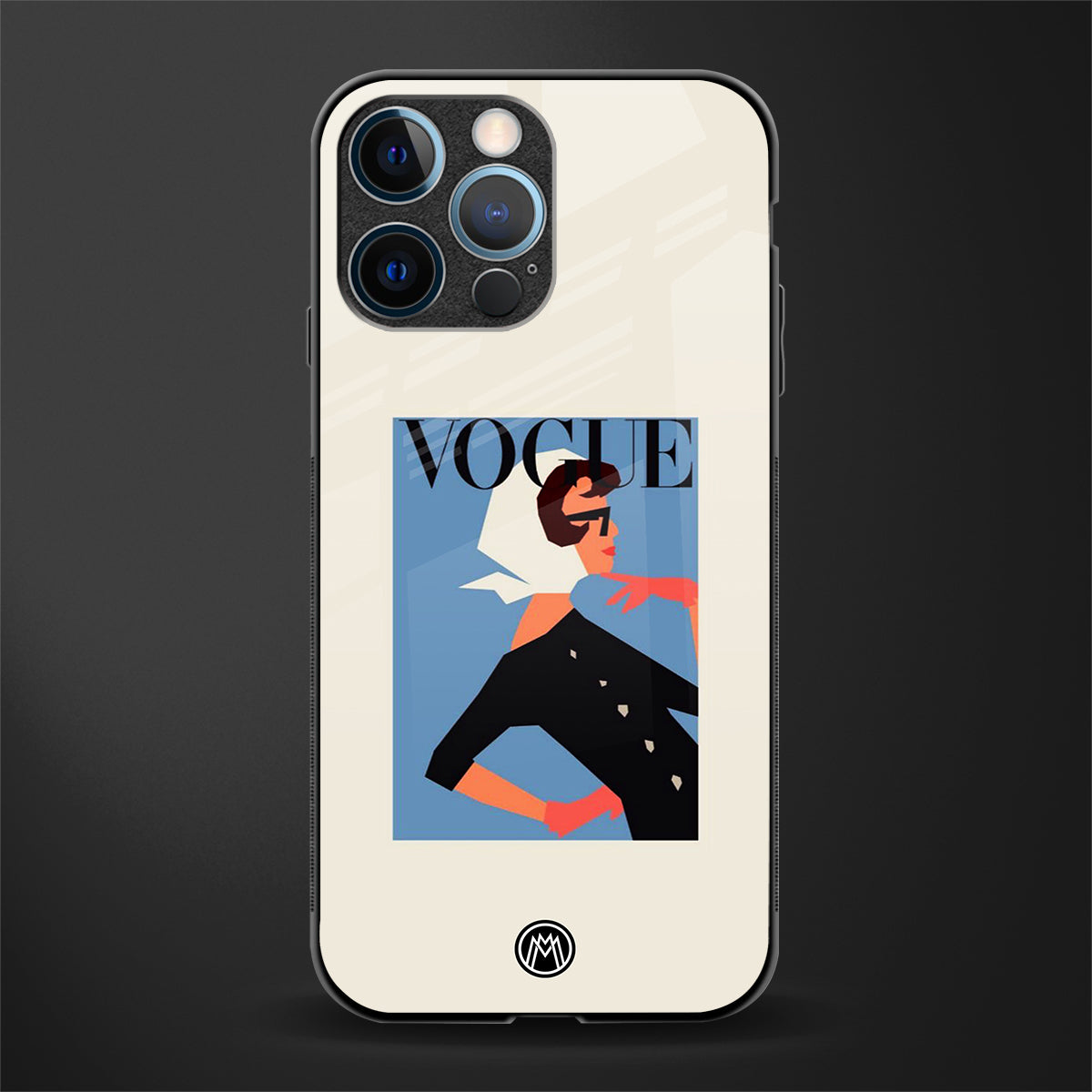 vogue lady glass case for iphone 12 pro image