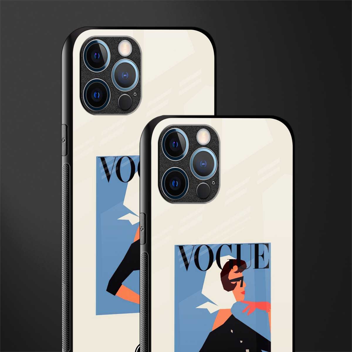 vogue lady glass case for iphone 14 pro max image-2
