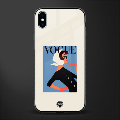 vogue lady glass case for iphone xs max image