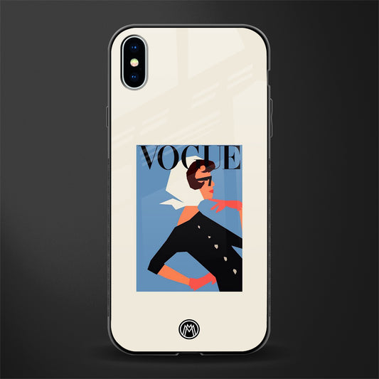 vogue lady glass case for iphone xs max image