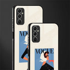 vogue lady glass case for samsung galaxy m52 5g image-2