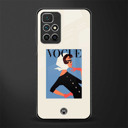 vogue lady glass case for redmi 10 prime image