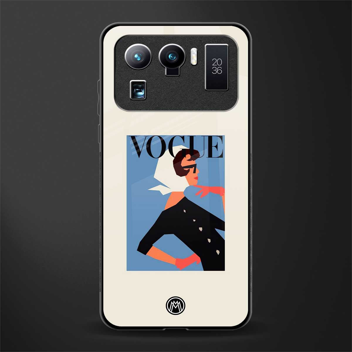 vogue lady glass case for mi 11 ultra 5g image