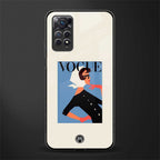 vogue lady back phone cover | glass case for redmi note 11 pro plus 4g/5g