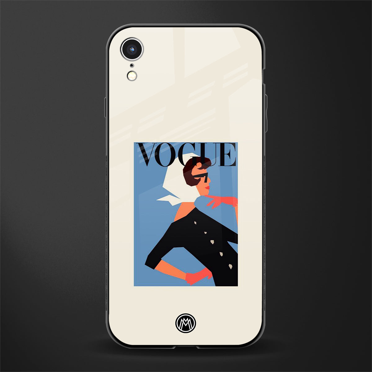 vogue lady glass case for iphone xr image