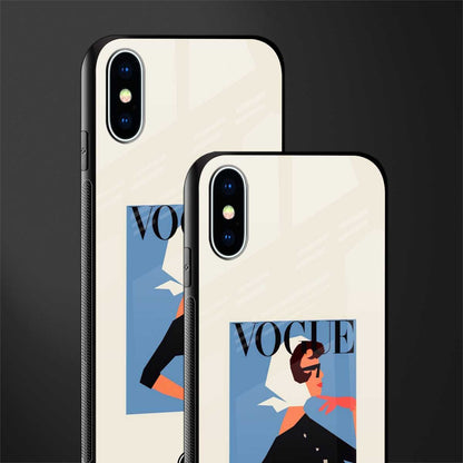vogue lady glass case for iphone x image-2