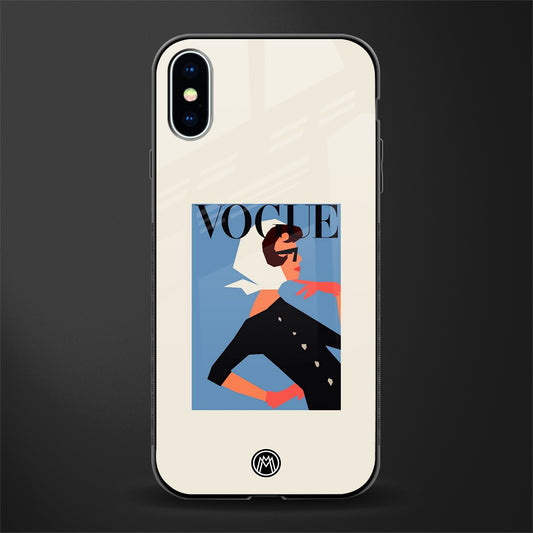 vogue lady glass case for iphone x image