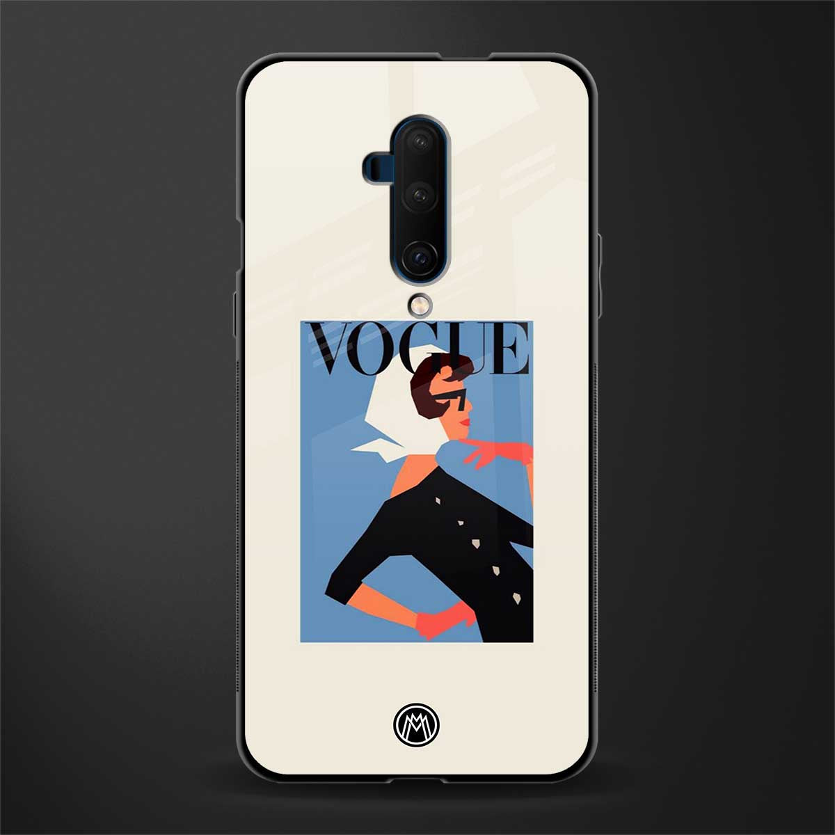 vogue lady glass case for oneplus 7t pro image