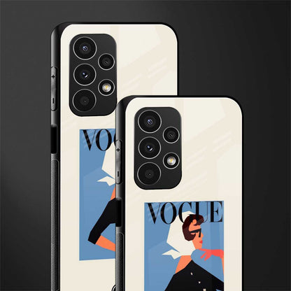 vogue lady back phone cover | glass case for samsung galaxy a13 4g