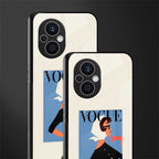 vogue lady back phone cover | glass case for oppo f21 pro 5g