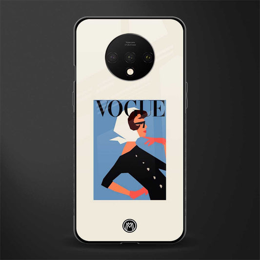 vogue lady glass case for oneplus 7t image