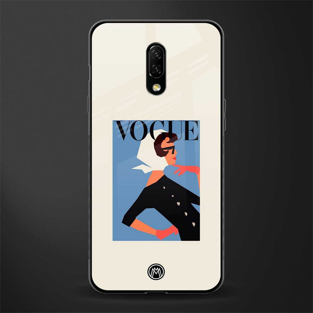 vogue lady glass case for oneplus 7 image
