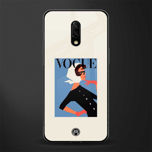 vogue lady glass case for oneplus 7 image