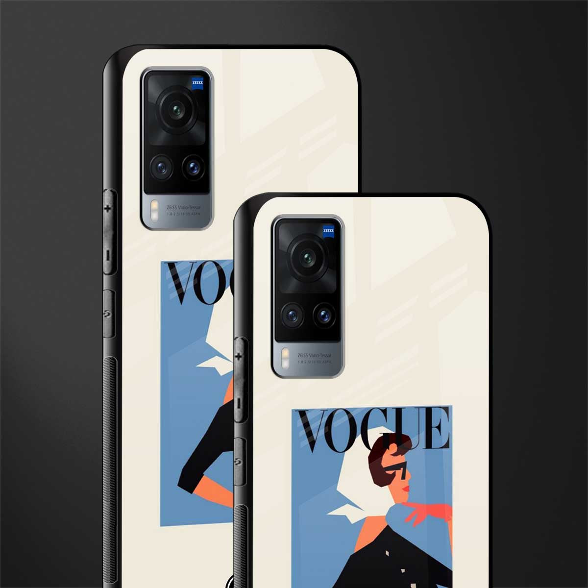 vogue lady glass case for vivo x60 image-2