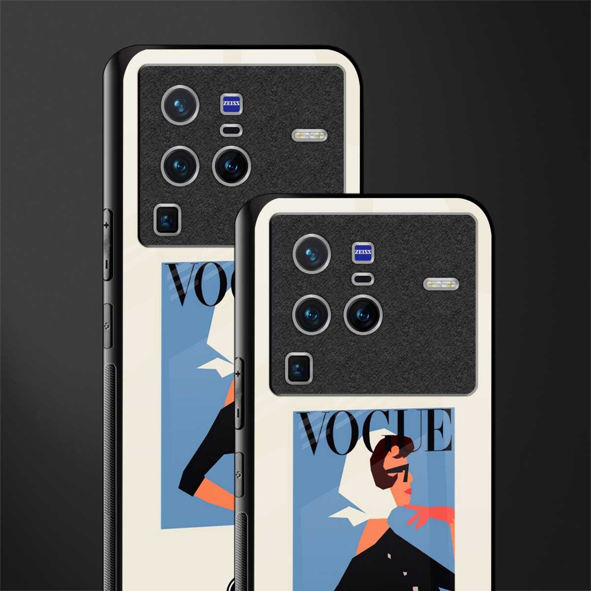 vogue lady glass case for vivo x80 pro 5g image-2