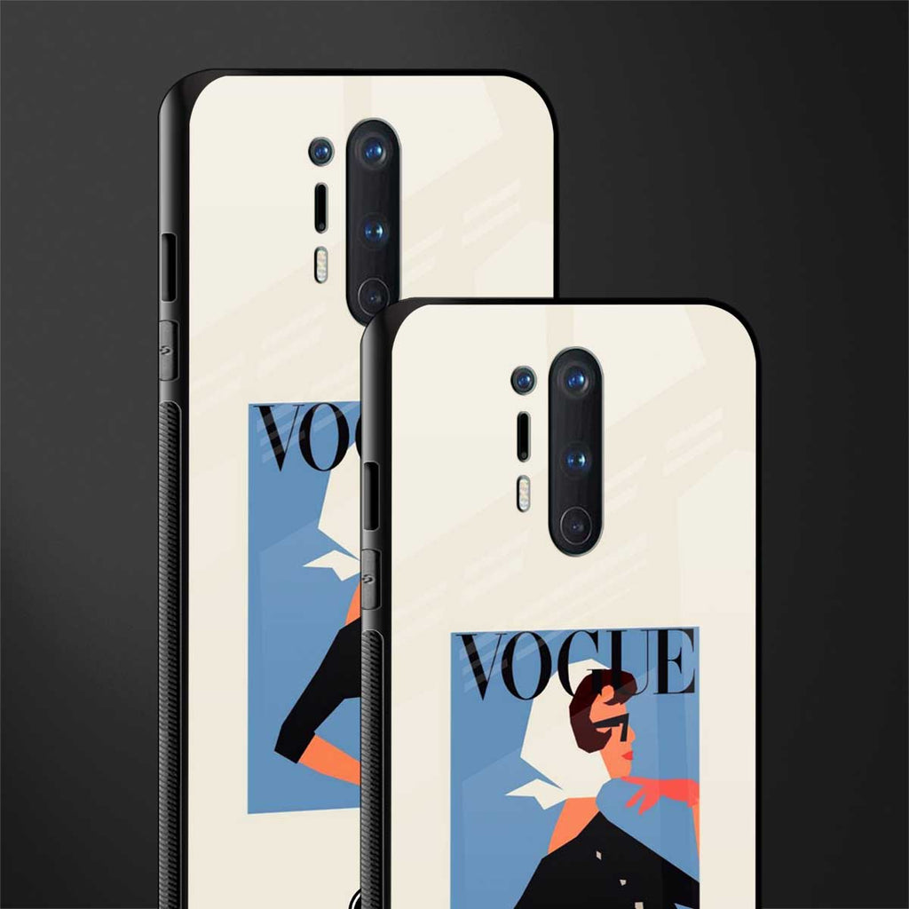 vogue lady glass case for oneplus 8 pro image-2