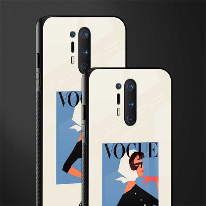 vogue lady glass case for oneplus 8 pro image-2