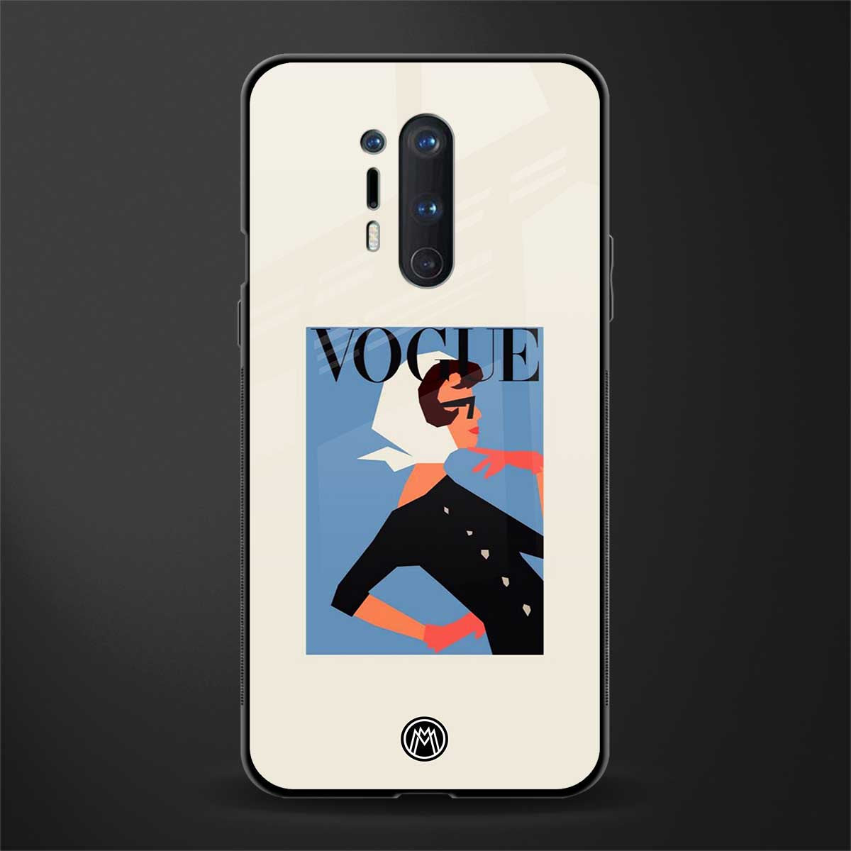 vogue lady glass case for oneplus 8 pro image