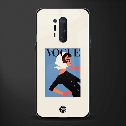 vogue lady glass case for oneplus 8 pro image