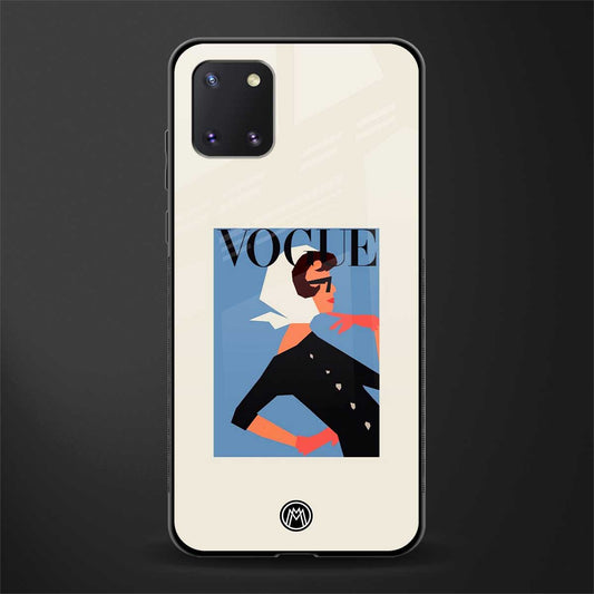 vogue lady glass case for samsung galaxy note 10 lite image