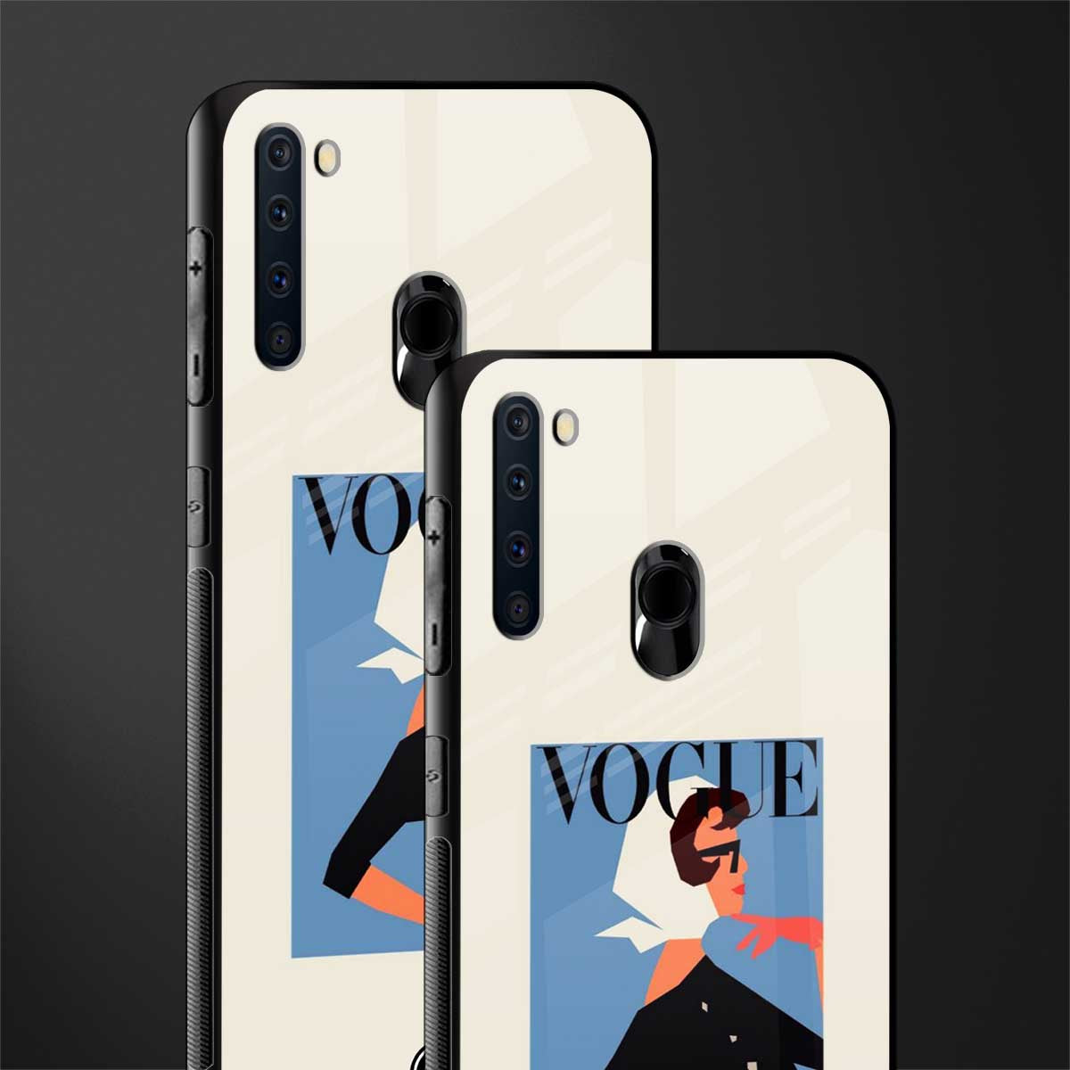 vogue lady glass case for samsung a21 image-2