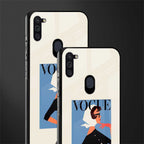 vogue lady glass case for samsung galaxy m11 image-2