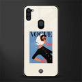vogue lady glass case for samsung galaxy m11 image