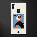 vogue lady glass case for samsung a11 image