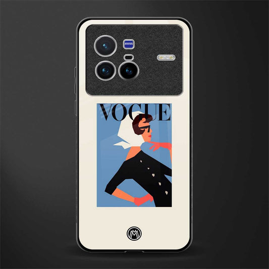 vogue lady glass case for vivo x80 image