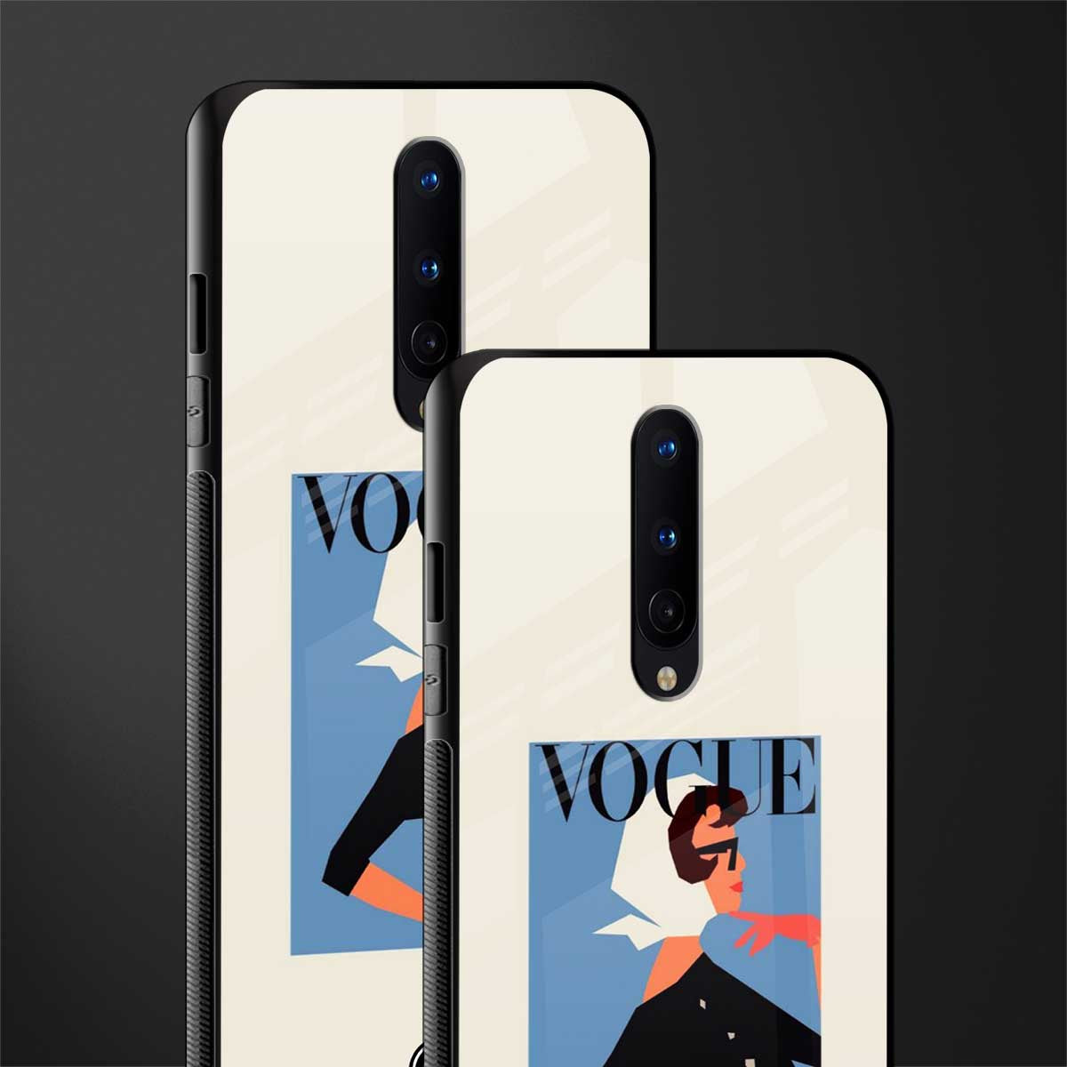 vogue lady glass case for oneplus 8 image-2