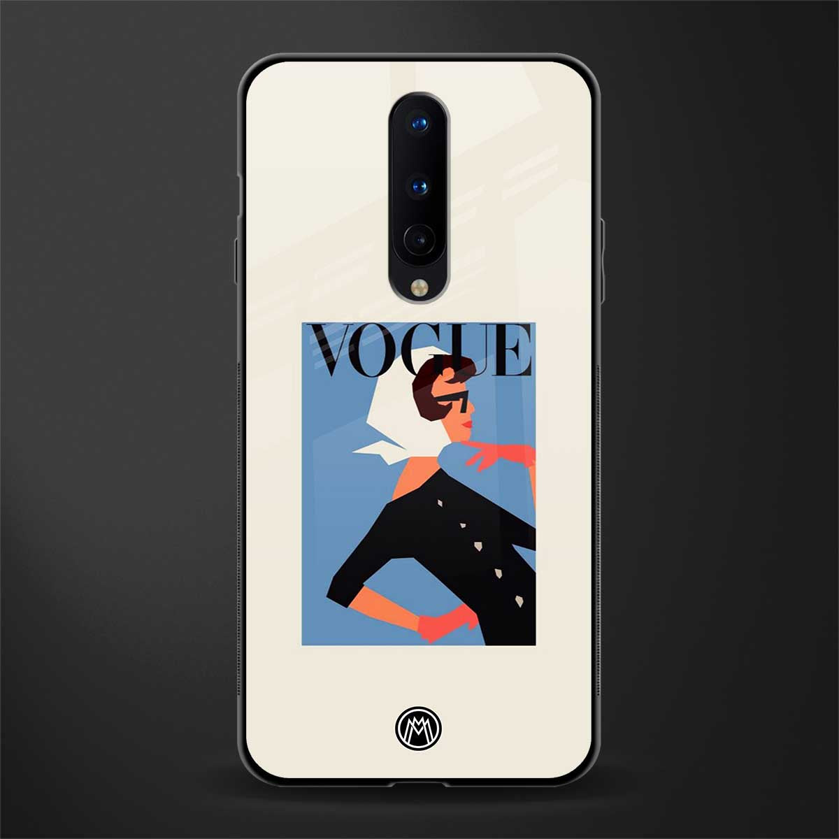 vogue lady glass case for oneplus 8 image