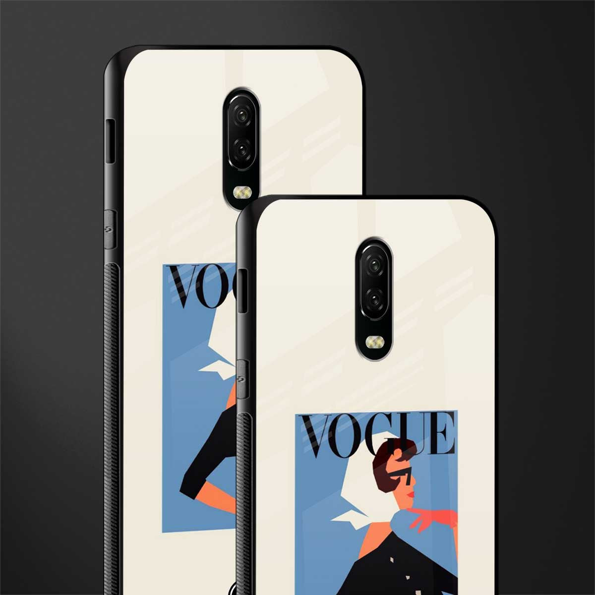 vogue lady glass case for oneplus 6t image-2