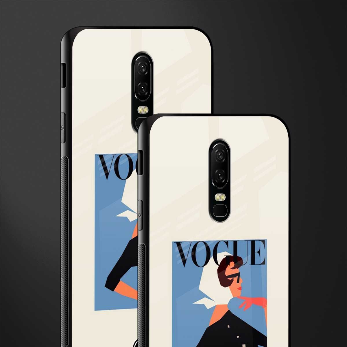 vogue lady glass case for oneplus 6 image-2