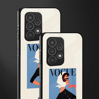 vogue lady back phone cover | glass case for samsung galaxy a33 5g
