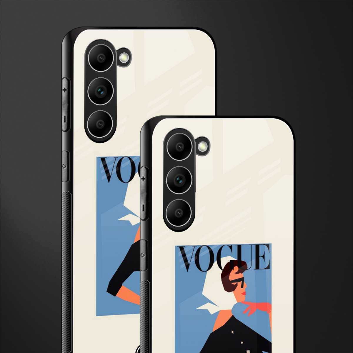 Vogue-Lady-Glass-Case for phone case | glass case for samsung galaxy s23